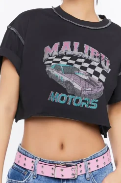 Malibu Motors Graphic Raw-Cut Tee