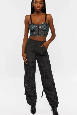 Marble Bustier Crop Top