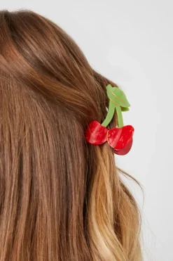 Marble Cherry Claw Hair Clip