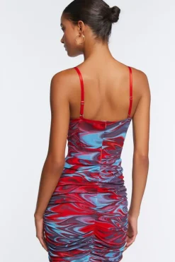Marble Print Bustier Mini Dress