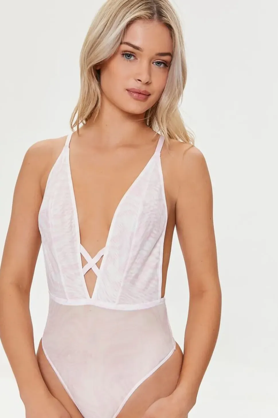 Marble Print Lingerie Bodysuit