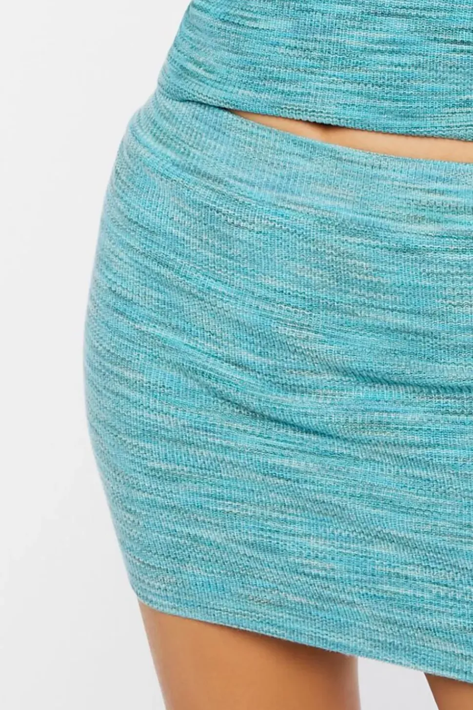Marled Bodycon Mini Skirt
