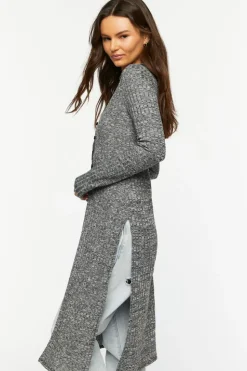 Marled Longline Cardigan Sweater