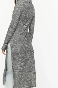 Marled Longline Cardigan Sweater