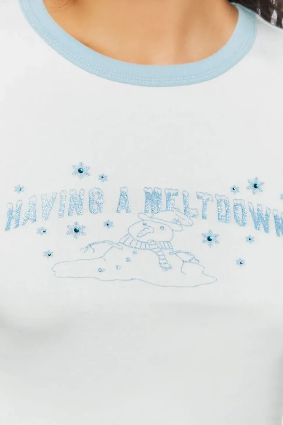 Meltdown Graphic Ringer Baby Tee
