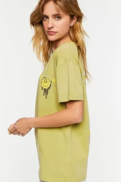 Melted Happy Face Graphic Tee