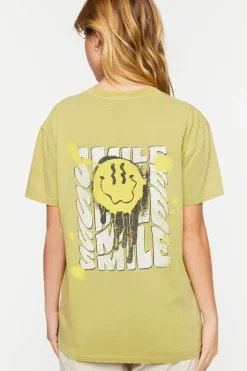 Melted Happy Face Graphic Tee