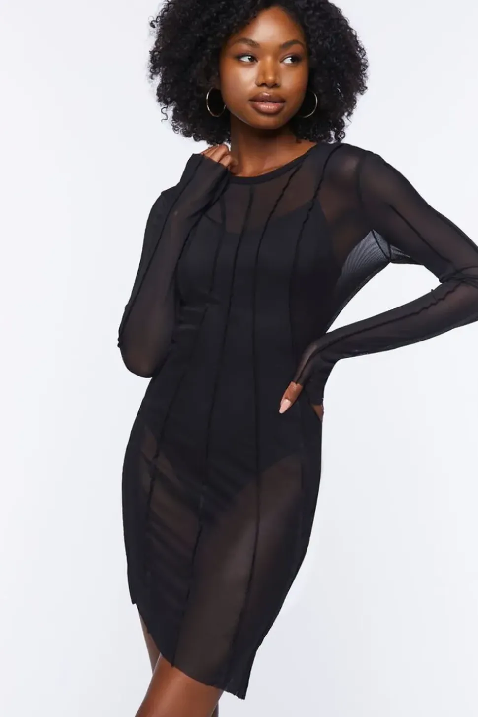 Mesh Bodycon Mini Dress