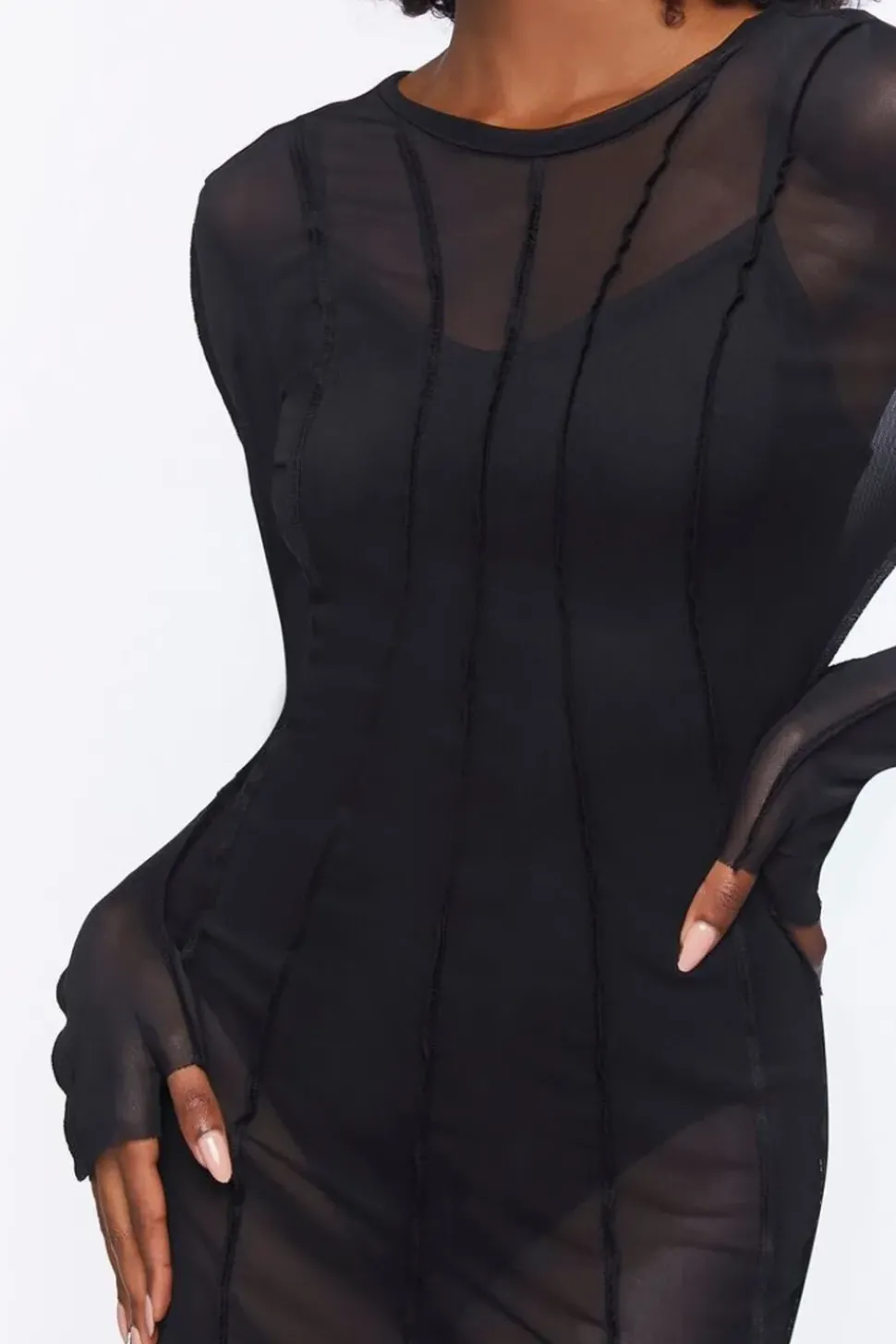 Mesh Bodycon Mini Dress