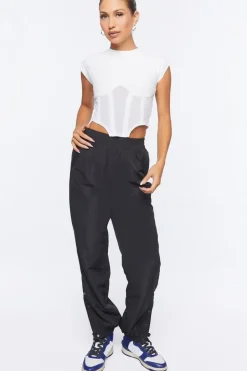 Mesh Bustier Cropped Tee