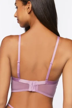 Mesh Butterfly Balconette Bra