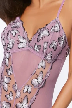 Mesh Butterfly Lingerie Bodysuit