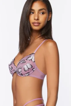 Mesh Butterfly Underwire Bra