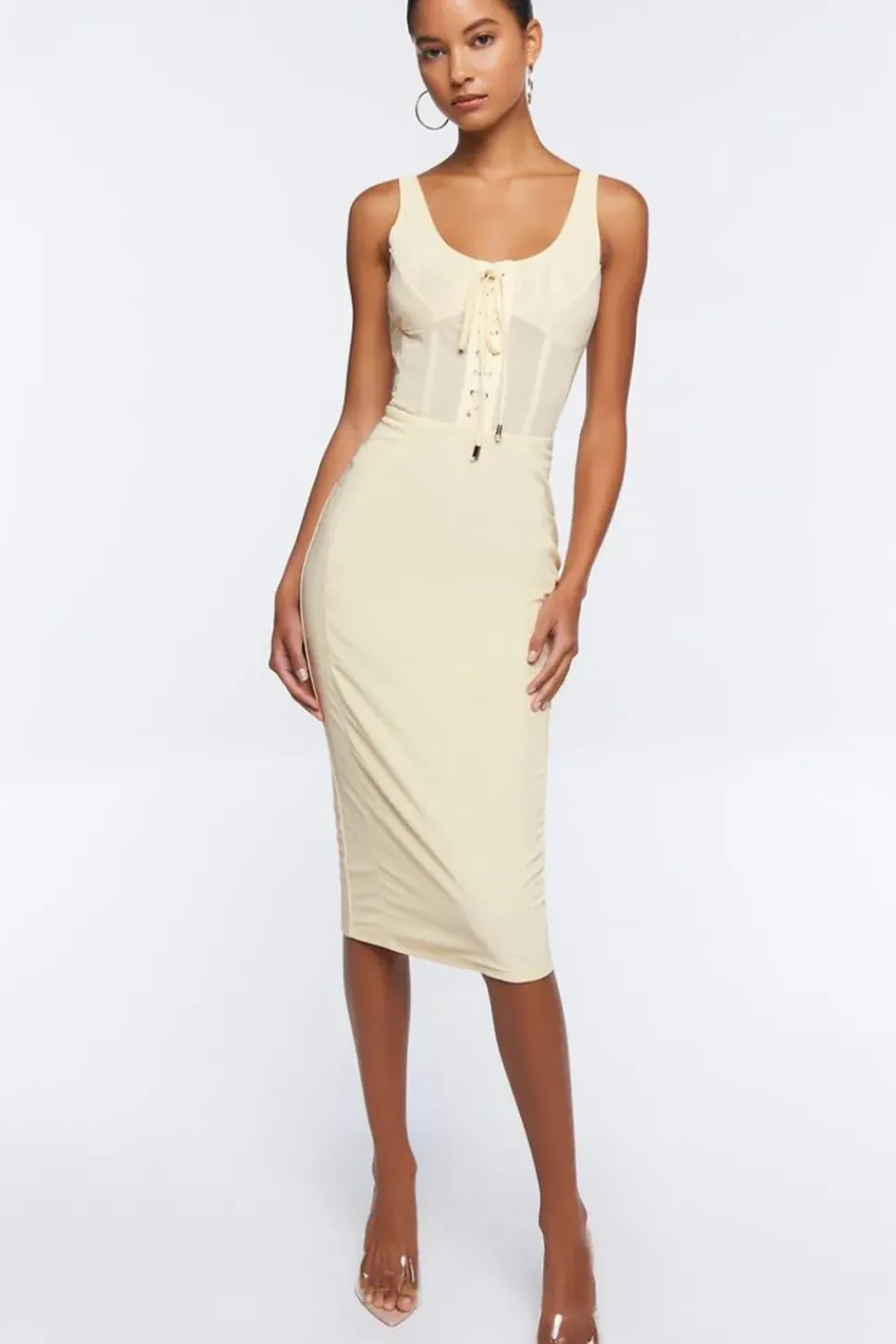 Mesh Corset Midi Dress