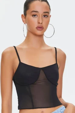 Mesh Cropped Cami