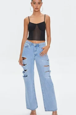 Mesh Cropped Cami