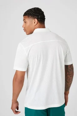 Mesh Cuban Collar Shirt