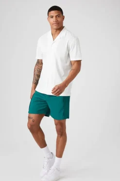 Mesh Cuban Collar Shirt
