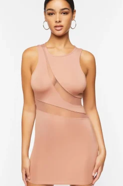 Mesh Cutout Mini Dress