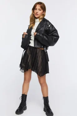 Mesh Handkerchief Mini Skirt