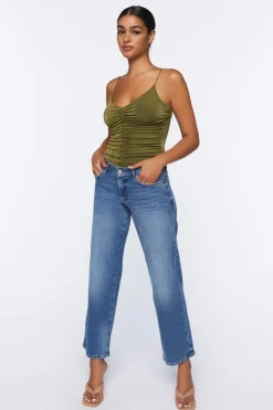 Mesh Ruched Cami Bodysuit