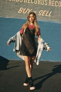 Mesh Slip Mini Dress
