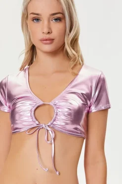 Metallic Bikini Top
