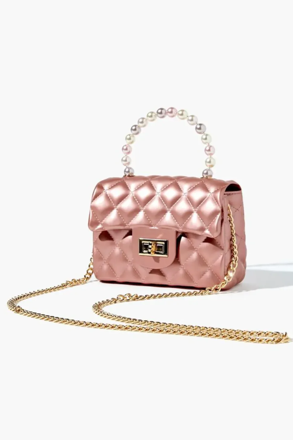 Metallic Quilted Crossbody Bag