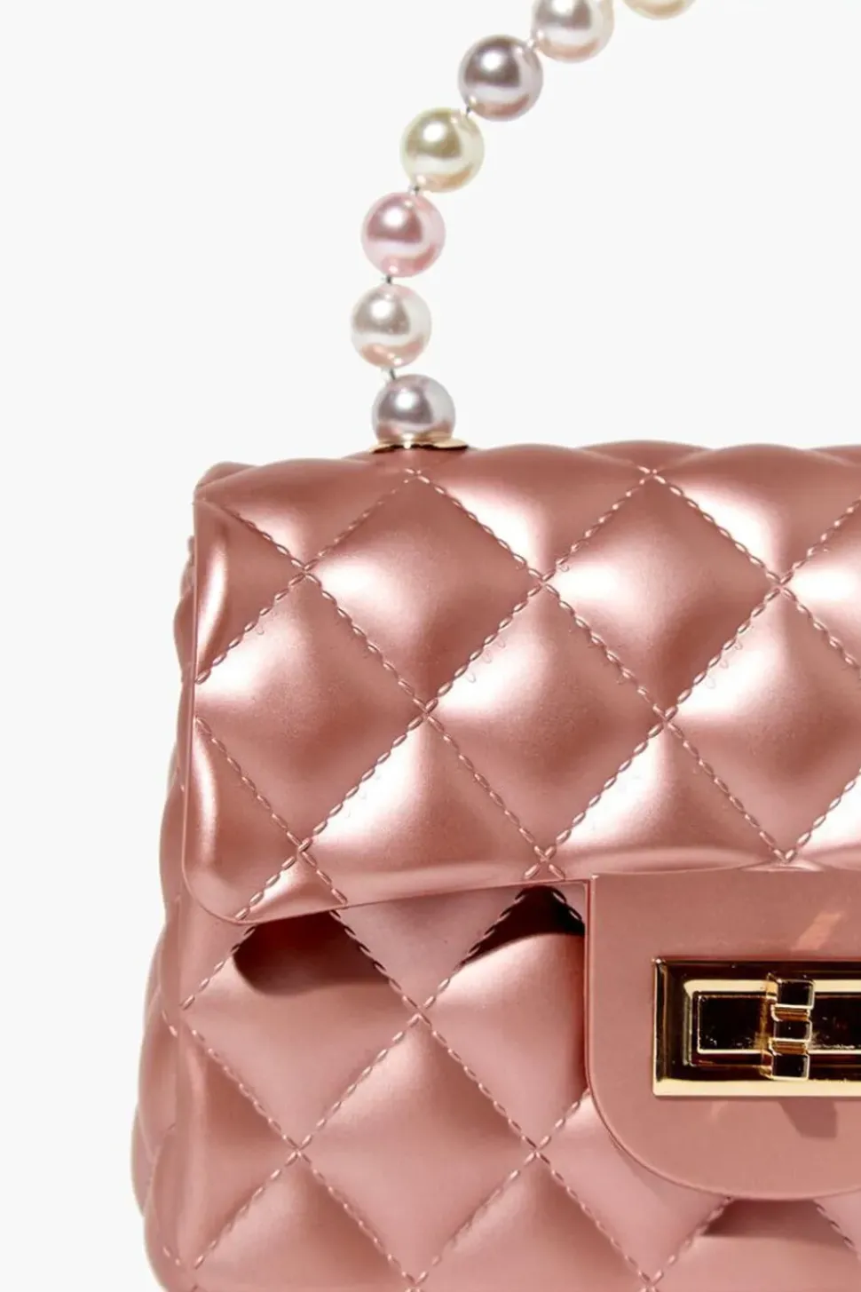 Metallic Quilted Crossbody Bag