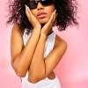 Metallic Shield Sunglasses
