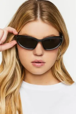 Metallic Shield Sunglasses
