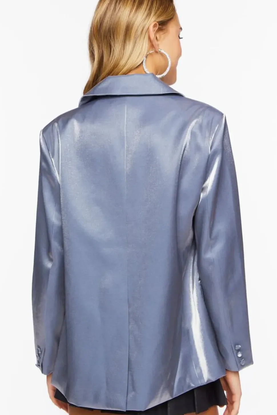 Metallic Single-Breasted Blazer