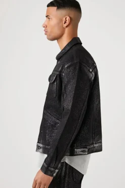 Metallic Wash Denim Jacket