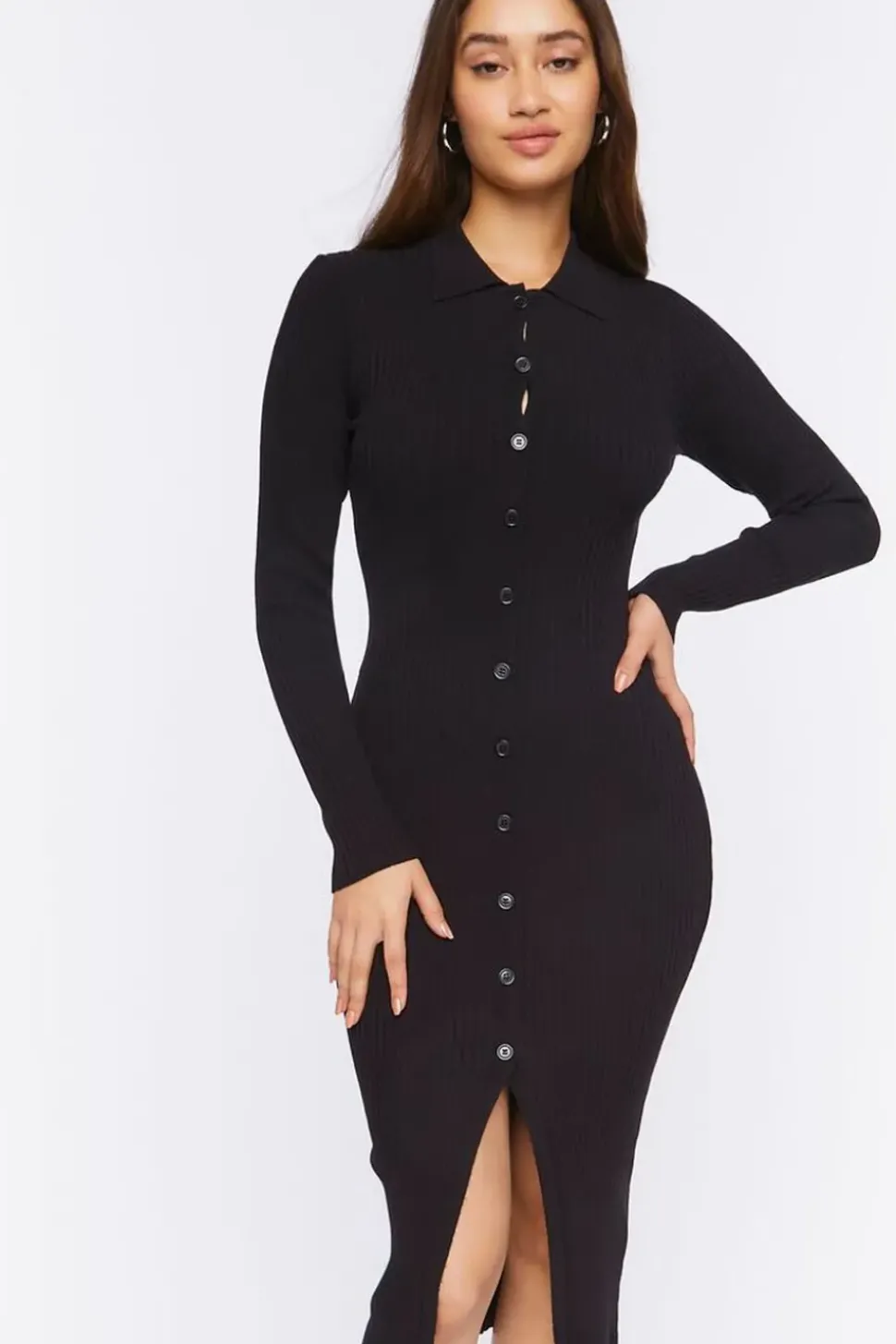 Midi Shirt Sweater Dress