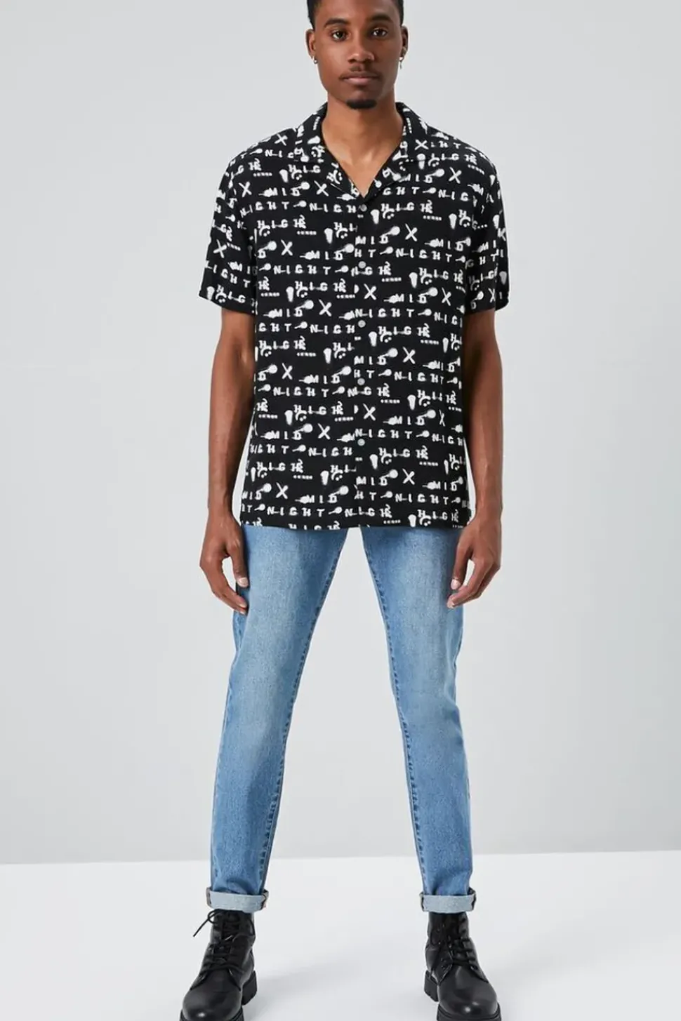 Midnight Print Buttoned Shirt