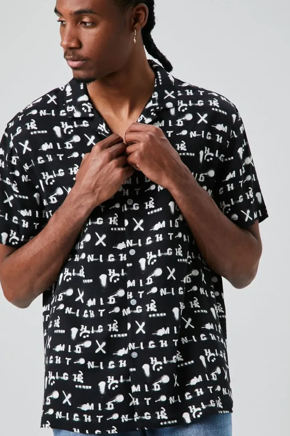 Midnight Print Buttoned Shirt