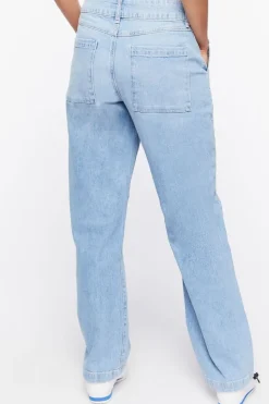 Mid-Rise Denim Joggers