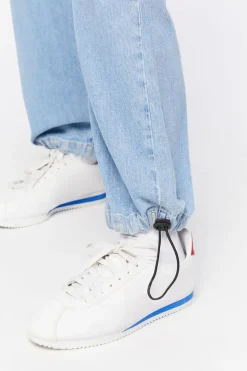 Mid-Rise Denim Joggers