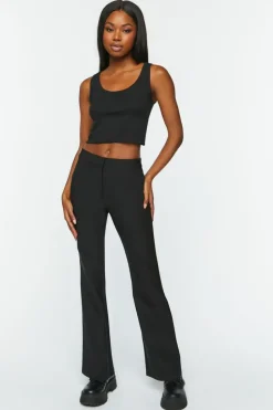 Mid-Rise Flare Pants