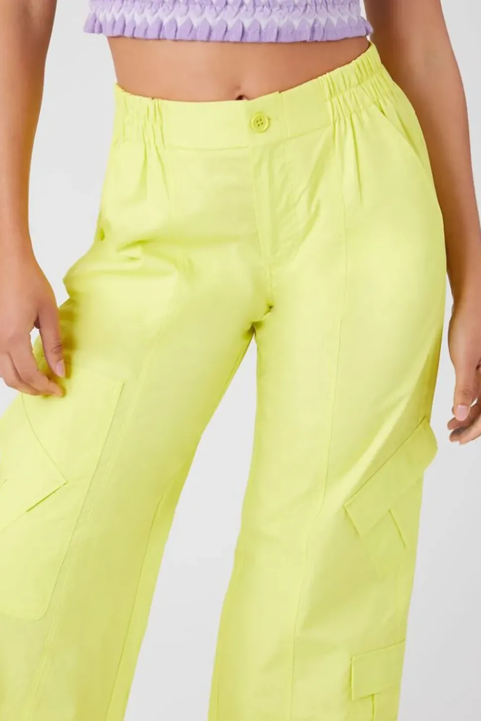Mid-Rise Straight-Leg Cargo Pants