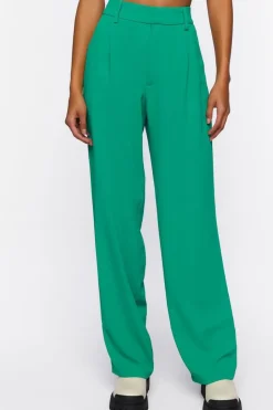 Mid-Rise Straight-Leg Trousers