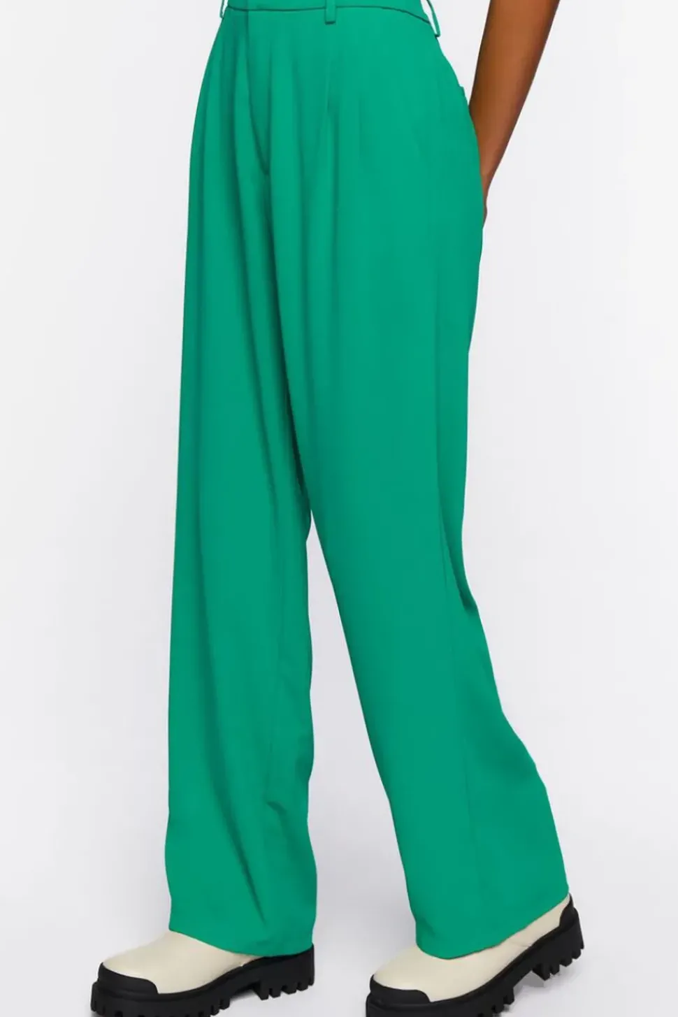 Mid-Rise Straight-Leg Trousers
