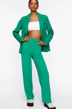Mid-Rise Straight-Leg Trousers