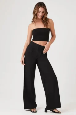 Mid-Rise Wide-Leg Pants
