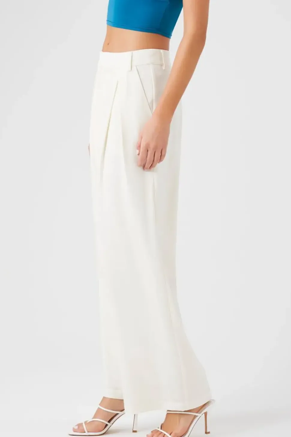 Mid-Rise Wide-Leg Trousers