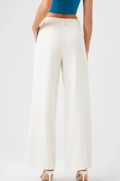 Mid-Rise Wide-Leg Trousers