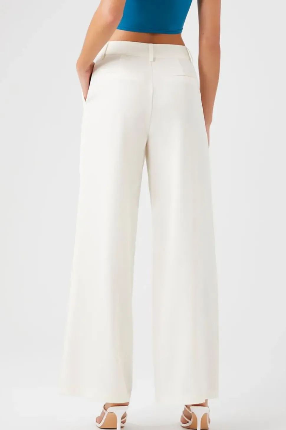 Mid-Rise Wide-Leg Trousers