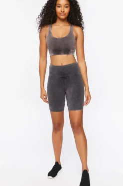 Mineral Wash Cutout Sports Bra