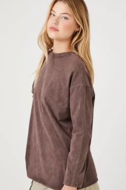 Mineral Wash Long-Sleeve Top