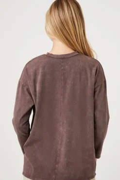 Mineral Wash Long-Sleeve Top